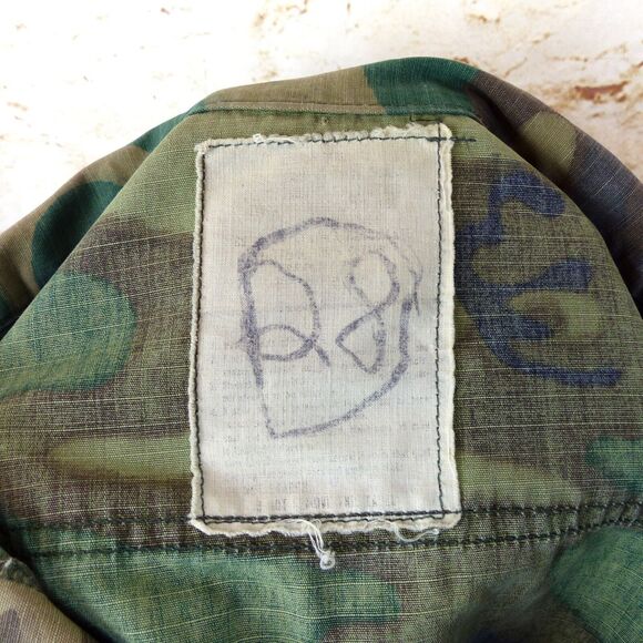 VTG Military USMC Shirt M RDF ERDL Camo 70s Jungle Coat Hot Weather Ripstop - Picture 12 of 15